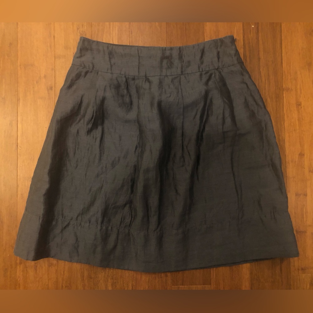 Classiques Entier Skirt Linen Blend Charcoal Shimmer Size